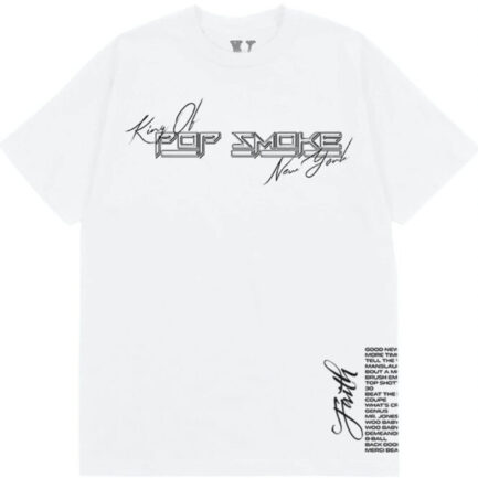 Pop Smoke Vlone Faith King of New York White T-Shirt